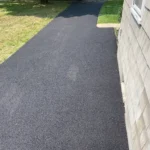 Fresh asphalt floor.